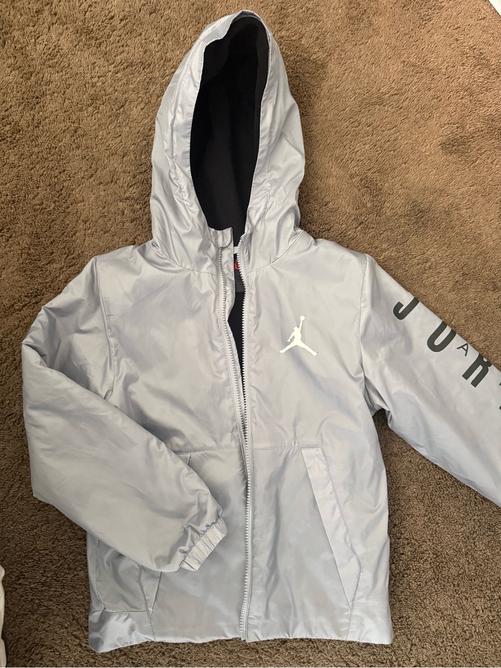 Jordan Kids' Silver Hooded Jacket